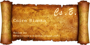 Csire Bianka névjegykártya